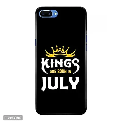Dugvio? Polycarbonate Printed Hard Back Case Cover for Oppo A3S (Kings are Born in July)