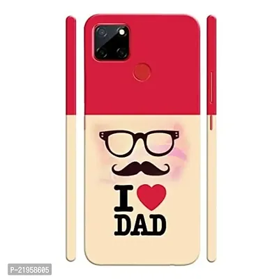 Dugvio? Poly Carbonate Back Cover Case for Realme C12 / C15 / Reame Narzo 20 - I Love Dad Quotes