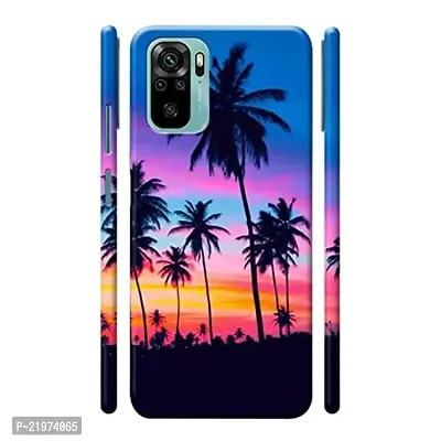 Dugvio? Printed Designer Matt Finish Hard Back Cover Case for Xiaomi Redmi Note 10 / Redmi Note 10S - Coconut Tree Nature