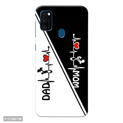 Dugvio? Poly Carbonate Back Cover Case for Samsung Galaxy M21 - Mom and Dad, Mummy Papa, Maa