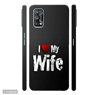 Dugvio? Poly Carbonate Back Cover Case for Realme 7 Pro - I Love My Wife