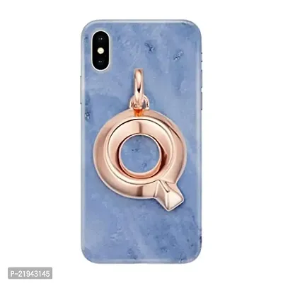 Dugvio? Polycarbonate Printed Hard Back Case Cover for iPhone X (Q Name Alphabet)