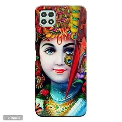 Dugvio? Printed Designer Matt Finish Hard Back Cover Case for Samsung Galaxy A22 (5G) - Lord Krishna radhe Krishna-thumb0