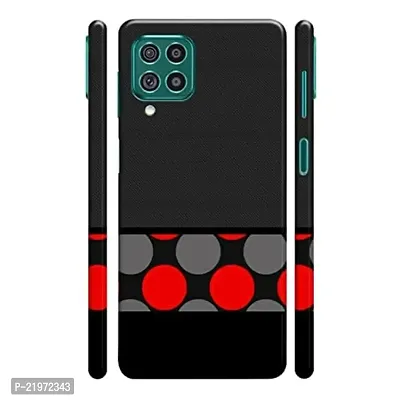Dugvio? Printed Designer Back Case Cover for Samsung Galaxy F62 / Samsung F62 (Red and Grey Pattern)