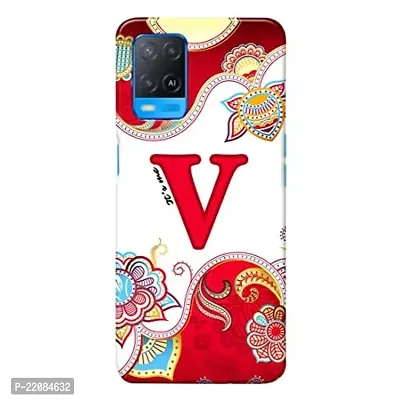 Dugvio? Printed Designer Matt Finish Hard Back Cover Case for Oppo A54 / Oppo A54 (4G) - Its Me V Alphabet