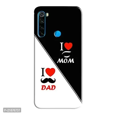Dugvio? Polycarbonate Printed Colorful Mom  Dad, Mom and Dad, Daddy  Mom Designer Hard Back Case Cover for Xiaomi Redmi Note 8 / Redmi Note 8 (Multicolor)