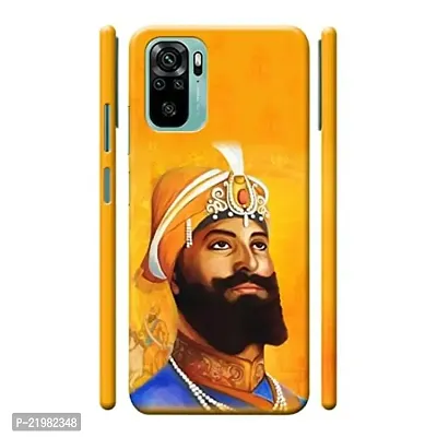 Dugvio? Printed Designer Matt Finish Hard Back Cover Case for Xiaomi Redmi Note 10 / Redmi Note 10S - Guru Gobind Singh Maharaj