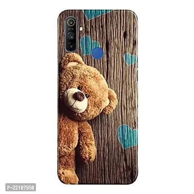 Dugvio Wooden Love Theme Designer Hard Back Case Cover for Realme Narzo 10A (Multicolor)