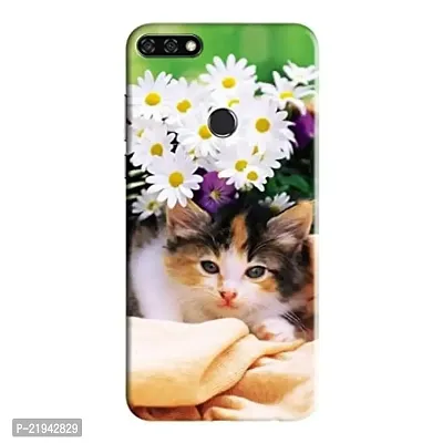 Dugvio? Polycarbonate Printed Hard Back Case Cover for Huawei Honor 7A (Sweet cat)