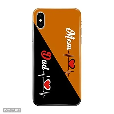 Dugvio? Polycarbonate Printed Colorful Mom  Dad, Mom and Dad, Maa, Papa Designer Hard Back Case Cover for Apple iPhone X/iPhone X (Multicolor)