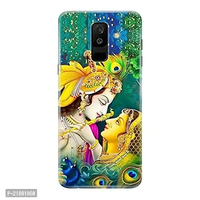 Dugvio Polycarbonate Printed Colorful Lord Krishna, Radhe Krishna Designer Hard Back Case Cover for Samsung Galaxy A6 Plus/Samsung A6 Plus (2018) (Multicolor)