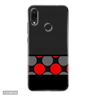 Dugvio? Printed Designer Hard Back Case Cover for Xiaomi Redmi Note 7 Pro (Red and Grey Pattern)