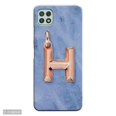 Dugvio? Printed Designer Matt Finish Hard Back Cover Case for Samsung Galaxy A22 (5G) - H Name Alphabet-thumb0