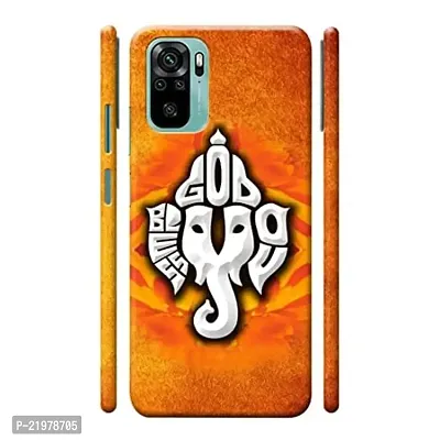 Dugvio? Printed Designer Matt Finish Hard Back Cover Case for Xiaomi Redmi Note 10 / Redmi Note 10S - Lord Ganesha, Ganpati Bappa