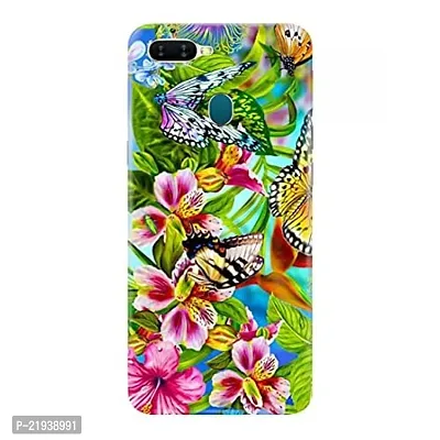 Dugvio? Polycarbonate Printed Hard Back Case Cover for Oppo F9 (Butterfly Painting)