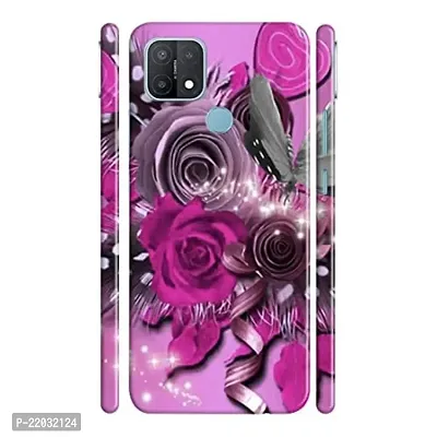 Dugvio? Printed Designer Matt Finish Hard Back Cover Case for Oppo A15 / Oppo A15S - Rose Effect-thumb0