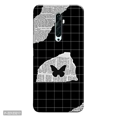 Dugvio? Printed Hard Back Case Cover Compatible for Realme Narzo 20 Pro/Realme Narzo 30 - Black Butterfly (Multicolor)-thumb0