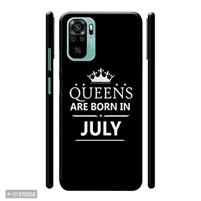 Dugvio? Printed Designer Matt Finish Hard Back Cover Case for Xiaomi Redmi Note 10 / Redmi Note 10S - Queens are Born in July