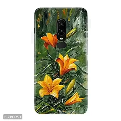 Dugvio? Polycarbonate Printed Hard Back Case Cover for OnePlus 6 (Water Flower)