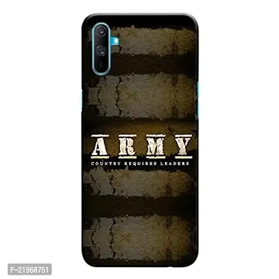 Dugvio? Poly Carbonate Back Cover Case for Realme C3 - Army Quotes