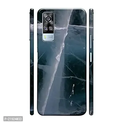Dugvio? Polycarbonate Printed Hard Back Case Cover for Vivo Y51A / Vivo Y31 (Black Marble Effect)