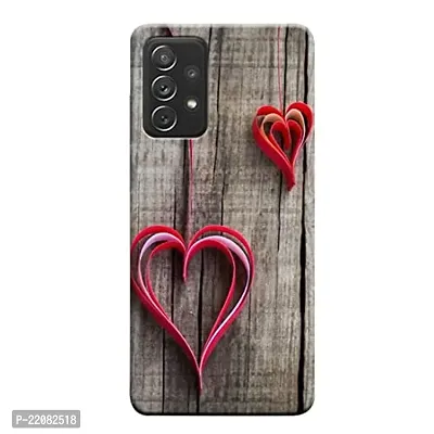 Dugvio? Printed Designer Matt Finish Hard Back Cover Case for Samsung Galaxy A72 / Samsung Galaxy A72 (5G) - Wooden Love Design