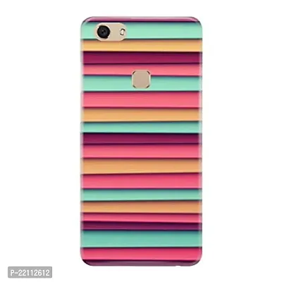 Dugvio? Printed Hard Back Case Cover Compatible for Vivo V7 Plus - Multi Color Line (Multicolor)-thumb0