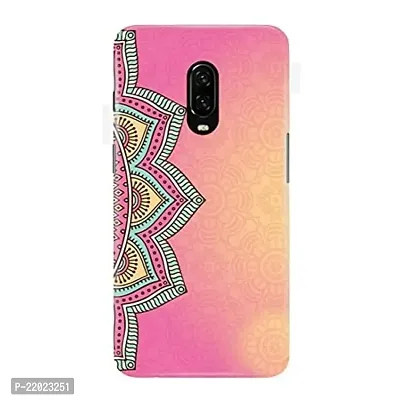 Dugvio? Printed Designer Hard Back Case Cover for OnePlus 6T (Rangoli Design Art)-thumb0