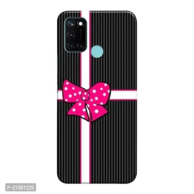 Dugvio? Poly Carbonate Back Cover Case for Realme C17 - Black Pattern Art