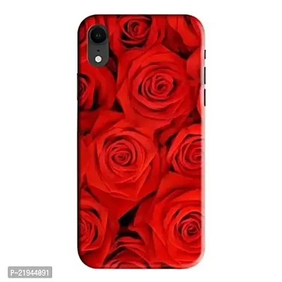 Dugvio? Polycarbonate Printed Hard Back Case Cover for iPhone XR (Red Rose Flowers)