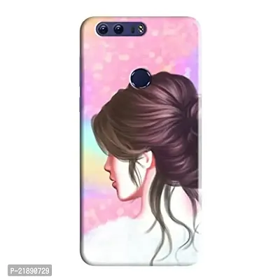 Dugvio Polycarbonate Printed Colorful Cute Girl, Simple Girl Designer Hard Back Case Cover for Huawei Honor 8 / Honor 8 (Multicolor)