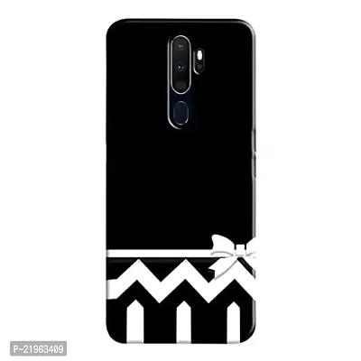 Dugvio? Poly Carbonate Back Cover Case for Oppo A9 2020 / Oppo A5 2020 - Black Pattern