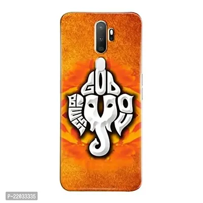 Dugvio? Printed Designer Matt Finish Hard Back Cover Case for Oppo A5 2020 / Oppo A9 2020 - Lord Ganesha, Ganpati Bappa
