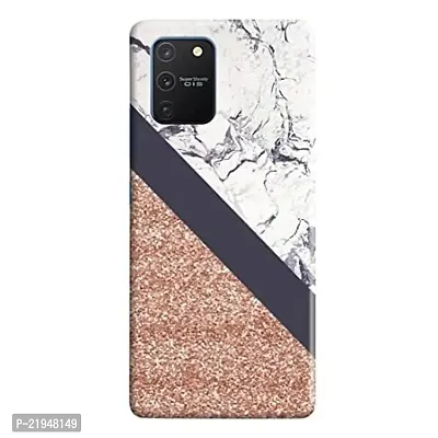 Dugvio? Polycarbonate Printed Hard Back Case Cover for Samsung Galaxy S10 Lite/Samsung S10 Lite (Glitter and Marble Effect)