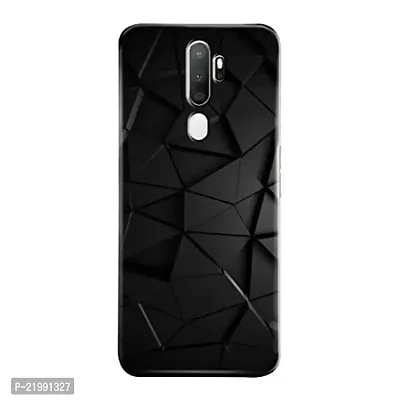 Dugvio? Printed Designer Back Cover Case for Oppo A5 2020 / Oppo A9 2020 - Black Texture-thumb0