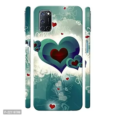 Dugvio? Printed Hard Back Case Cover Compatible for Oppo A52 - Red Heart (Multicolor)-thumb0