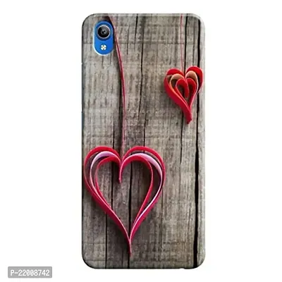 Dugvio? Printed Designer Hard Back Case Cover for Vivo Y1S / Vivo Y90 (Wooden Love Design)