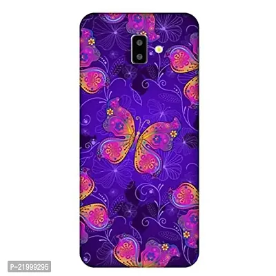 Dugvio? Printed Designer Hard Back Case Cover for Samsung Galaxy J6 / Samsung On6 / J600G/DS (Purple Butterfly)-thumb0