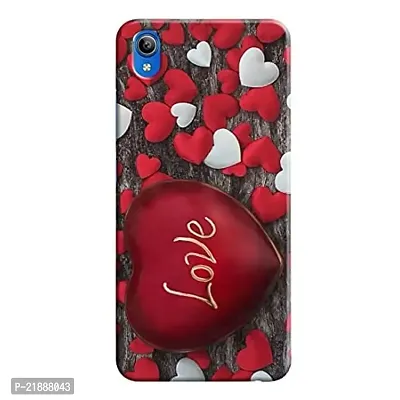 Dugvio Polycarbonate Printed Colorful Love Wooden Background Designer Hard Back Case Cover for Vivo Y91i (Multicolor)-thumb0