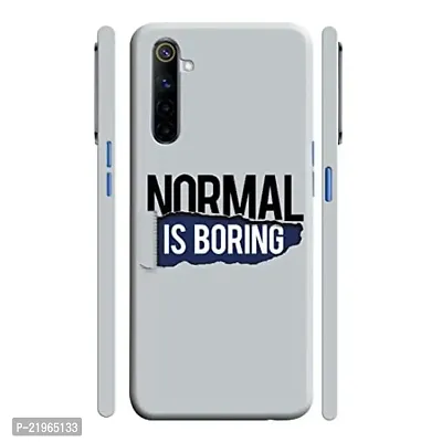 Dugvio? Poly Carbonate Back Cover Case for Realme 6 / Realme 6i - Normal is Boring Motivation Quotes
