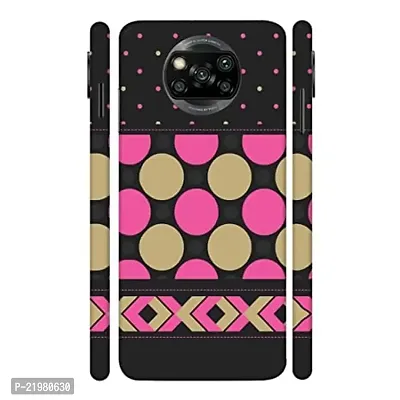 Dugvio? Printed Designer Hard Back Case Cover for Xiaomi Redmi Poco X3 (Circle and dot Art Border)