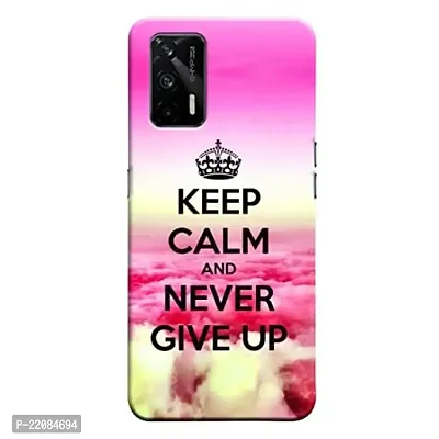 Dugvio? Printed Designer Matt Finish Hard Back Cover Case for Realme X7 Max (5G) / Realme GT Neo/Realme GT Neo Flash - Keep Calm and Never give up-thumb0