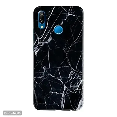 Dugvio? Polycarbonate Printed Hard Back Case Cover for Huawei Honor Nova 3i (Black Marble)