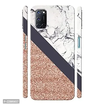 Dugvio? Poly Carbonate Back Cover Case for Oppo A52 - Glitter and Marble Effect
