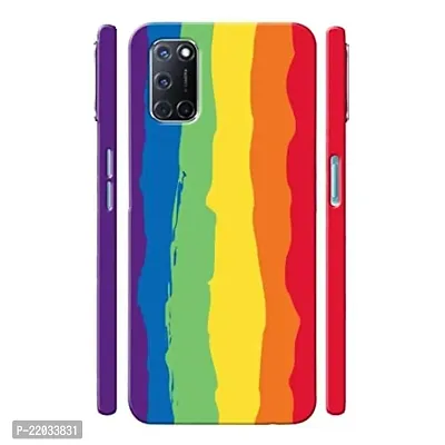 Dugvio? Printed Designer Matt Finish Hard Back Cover Case for Oppo A52 - Rainbow-thumb0