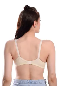 Stylish Beige Pure Cotton Self Design Maternity Bras For Women-thumb3