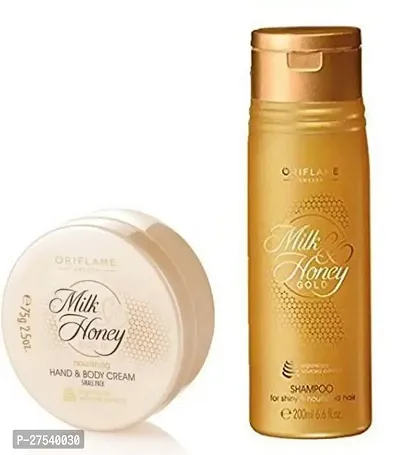 Oriflame  Gold Shampoo  Nourishing Hand  Body Cream Small Pack (2 Items in the set)