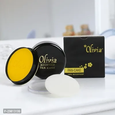 Olivia 100% Waterproof Pan Cake Concealer, Shade No. 21 (Golden Yellow, 25 g)_O-8C38-thumb3