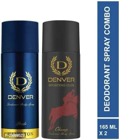 Denver Hamilton Pride 165 Ml Champ 165 Ml Combo Deodorant Spray-For Men 330 Ml, Pack Of 2-thumb0