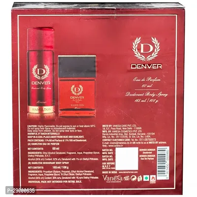 Denver Hamilton Exclusive Collection Honour (Eau De Parfum 60 ml  Deodorant Body Spray 165 ml)-thumb2